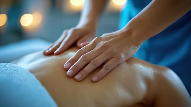 Hands-on therapeutic bodywork session